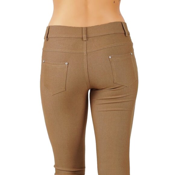 Jean Look Cotton Blend Jeggings Tights Slimming - Picture 2 of 6